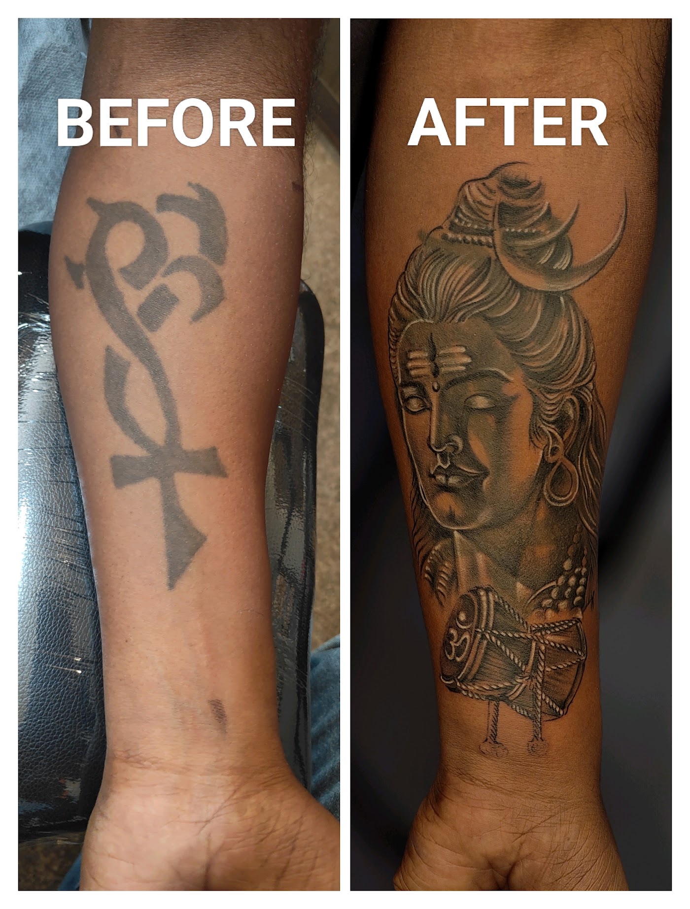 Tattoo cover-up work