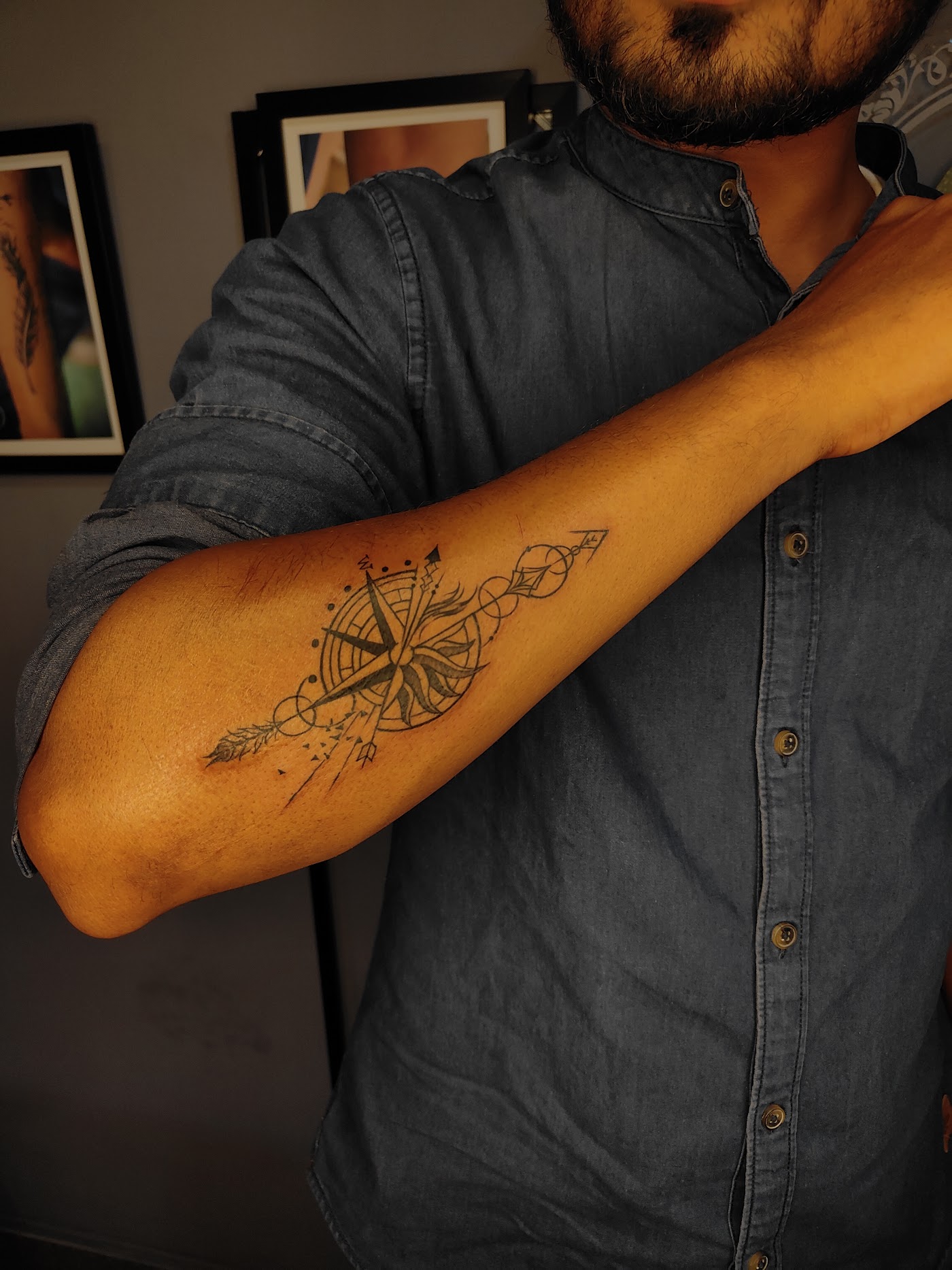 Geometrical tattoo by KJRB Tattoo Studio, Bengaluru